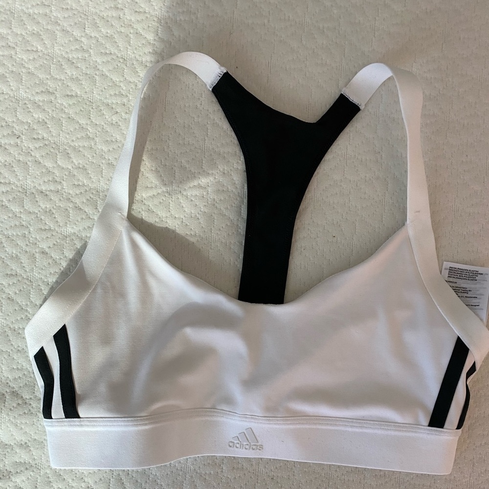 White Adidas Sports bra